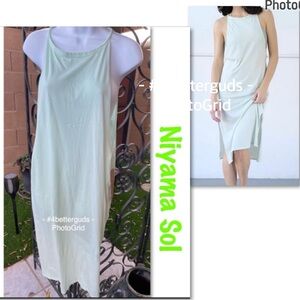 NEW Niyama Sol Resoluna Leonis Dress Mint Green Organic Cotton USA Made Large